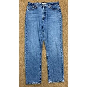 Levis Jeans Womens 32 Wedgie Straight Leg Button Fly High Rise Stretch Denim